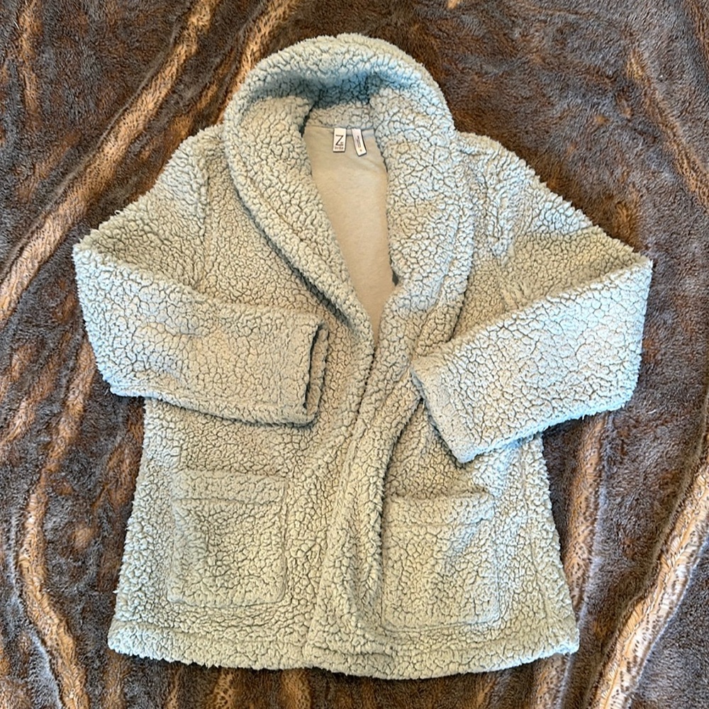 Cozy Z by Zella Sherpa Teddy Cardigan Wrap Size Small